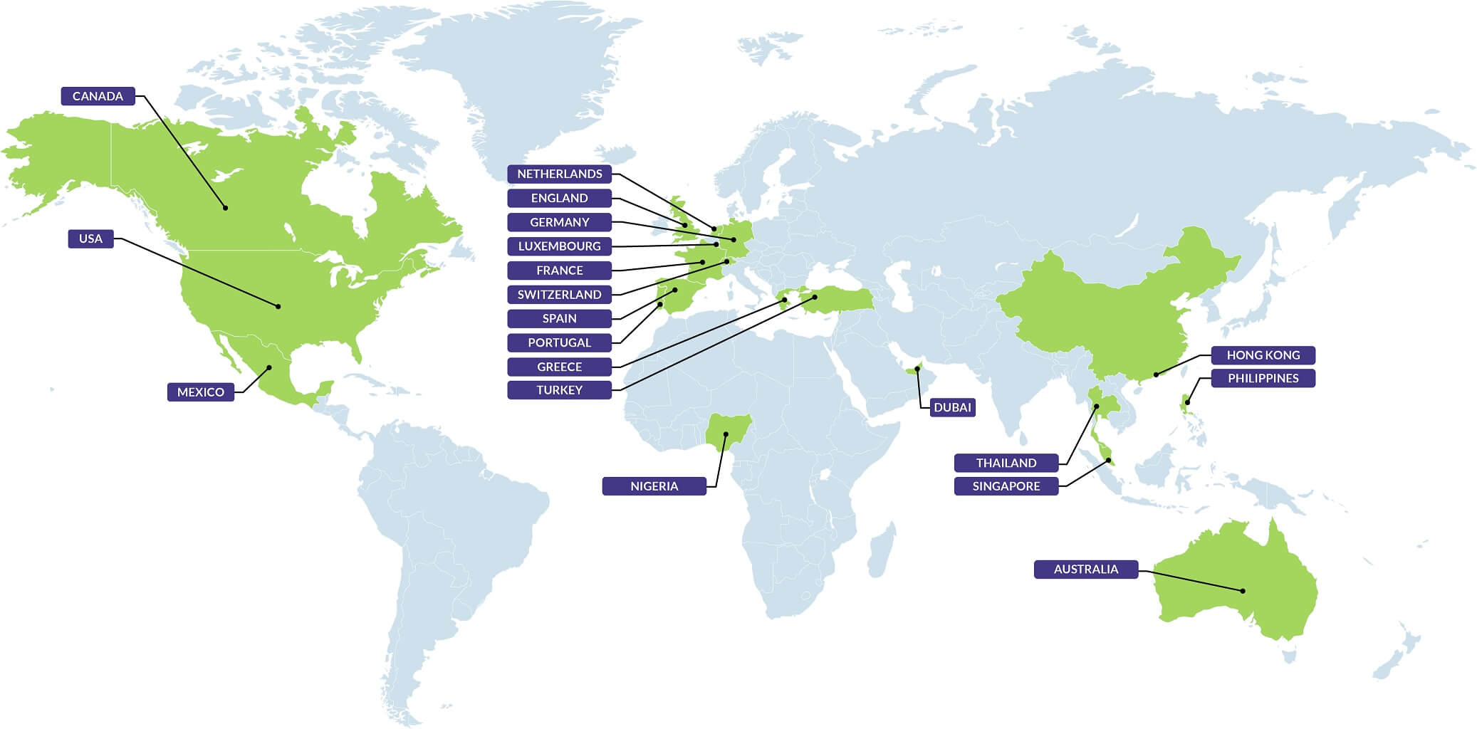 Logiwa global customers map