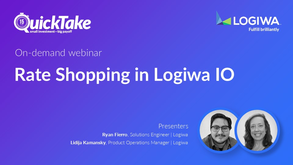 Rate shopping with Logiwa IO